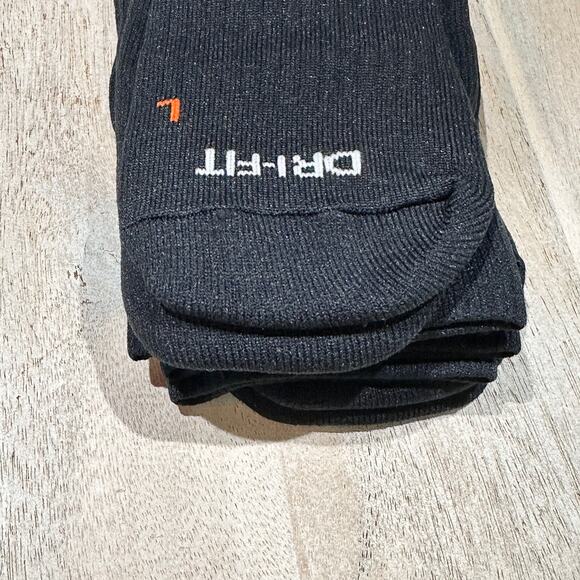 New 2 Pair Nike Performance Cushioned Knee-High Dri- Fit Black Socks Size Small - Picture 9 of 13